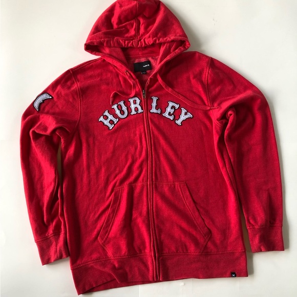 Hurley Other - HURLEY Men's Hoodie Full Zip Light Weight Red Size Large